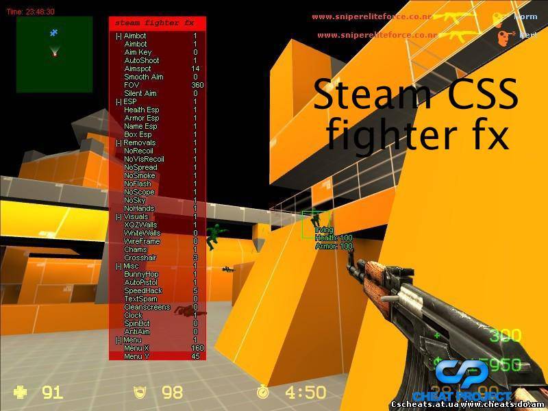 Скачать бесплатно популярный чит Steam fighter fx для CSS