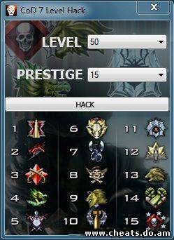 Хороший чит  для Call Of Duty 7 black ops Lvl hack 15 престиж 50 уровень