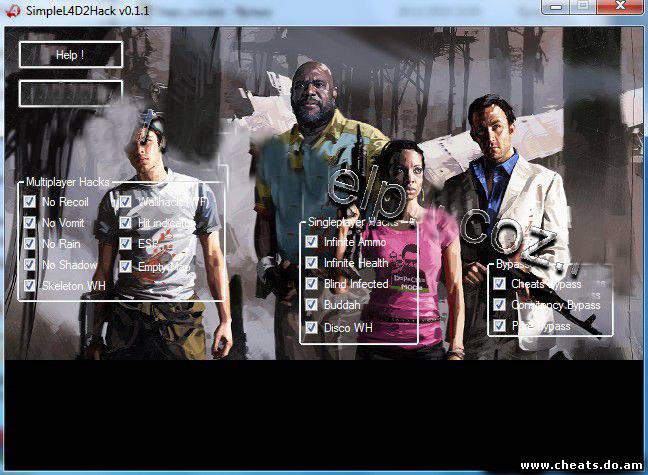 Уникальный чит для Left 4 Dead 2 multiplayer бесконечное хп патроны