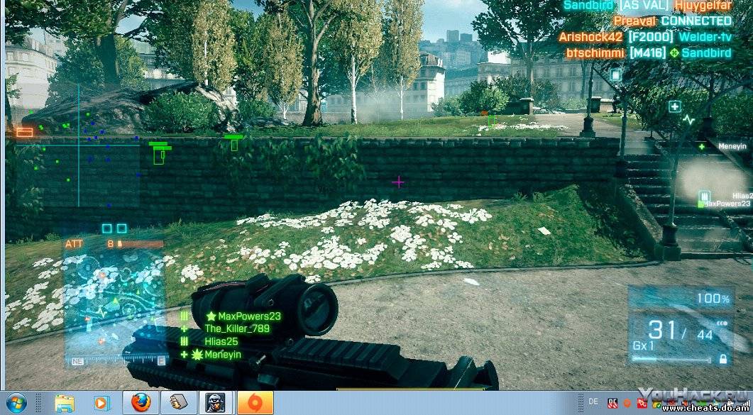 Беспалевный чит BF3 Aimbot Wallhack